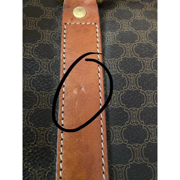 Vintage Céline Macadam Duffle Bag Large Travel Boston Weekender w/Lock & Key - Picture 13 of 16